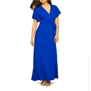 PREMIER AMOUR Cobalt blue maxi dress Size 4 (small)